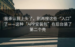 我承认我上头了，别再搜这些“入口”了——这种“APP安装包”在后台装了第二个壳