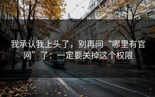 我承认我上头了，别再问“哪里有官网”了：一定要关掉这个权限